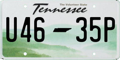 TN license plate U4635P