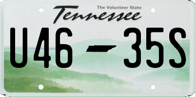 TN license plate U4635S