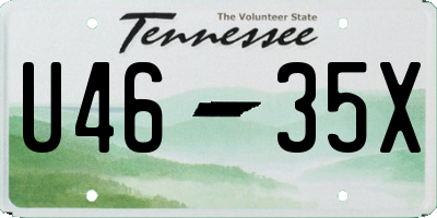TN license plate U4635X