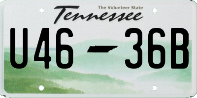 TN license plate U4636B