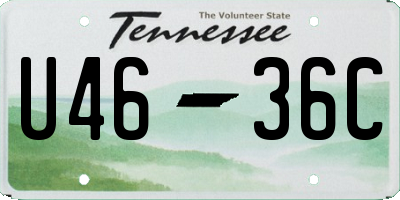 TN license plate U4636C