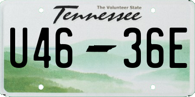 TN license plate U4636E