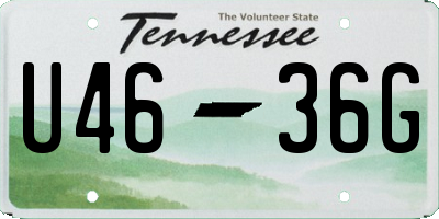 TN license plate U4636G