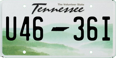TN license plate U4636I
