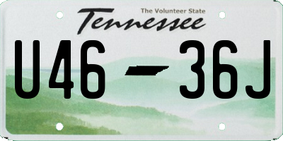 TN license plate U4636J