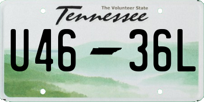 TN license plate U4636L
