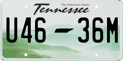 TN license plate U4636M