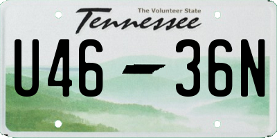 TN license plate U4636N