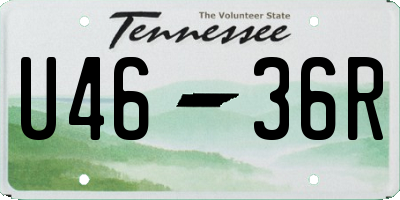 TN license plate U4636R