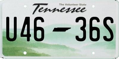 TN license plate U4636S