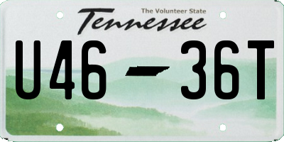 TN license plate U4636T
