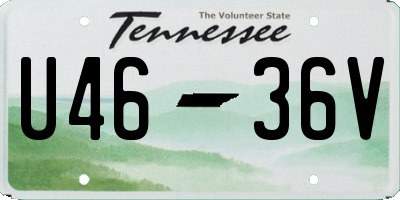 TN license plate U4636V
