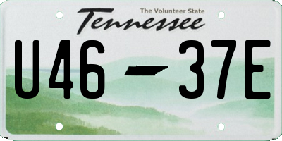 TN license plate U4637E