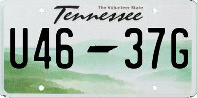 TN license plate U4637G