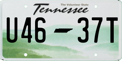 TN license plate U4637T
