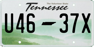 TN license plate U4637X