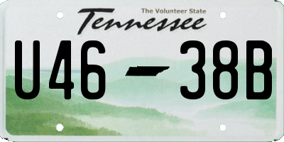TN license plate U4638B