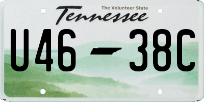 TN license plate U4638C