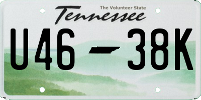 TN license plate U4638K