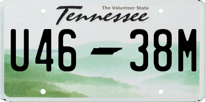 TN license plate U4638M