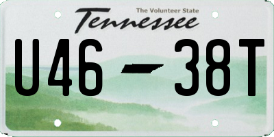 TN license plate U4638T