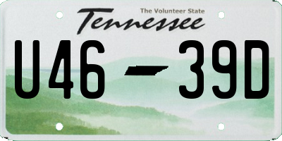 TN license plate U4639D