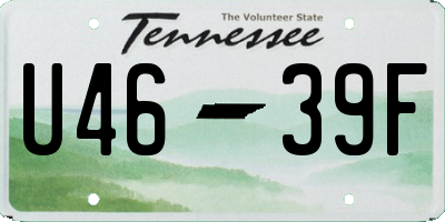 TN license plate U4639F