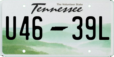 TN license plate U4639L