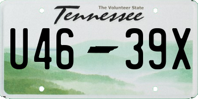 TN license plate U4639X