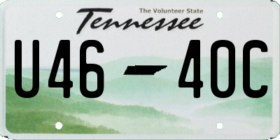 TN license plate U4640C
