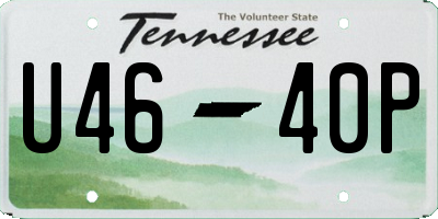 TN license plate U4640P
