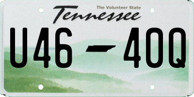 TN license plate U4640Q