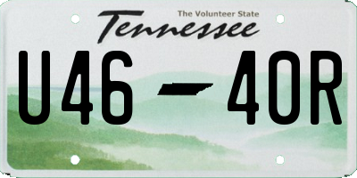 TN license plate U4640R
