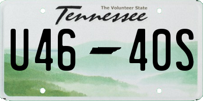 TN license plate U4640S
