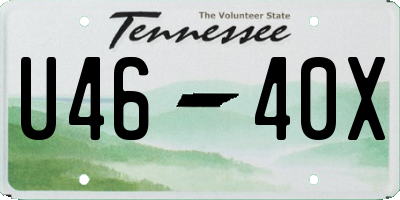 TN license plate U4640X