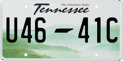 TN license plate U4641C