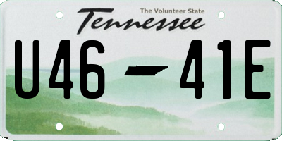 TN license plate U4641E