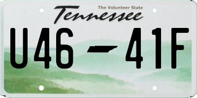 TN license plate U4641F
