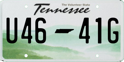 TN license plate U4641G