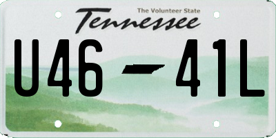 TN license plate U4641L