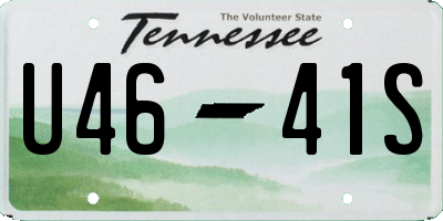 TN license plate U4641S