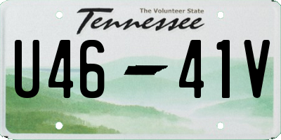 TN license plate U4641V
