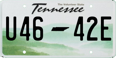 TN license plate U4642E
