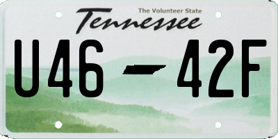TN license plate U4642F