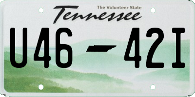 TN license plate U4642I