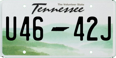 TN license plate U4642J