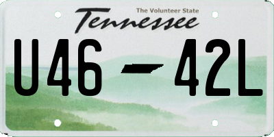 TN license plate U4642L