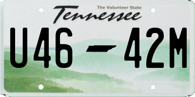 TN license plate U4642M