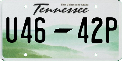 TN license plate U4642P