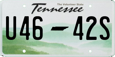 TN license plate U4642S